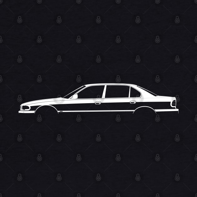 BMW 7 Series (E38) Silhouette by Car-Silhouettes